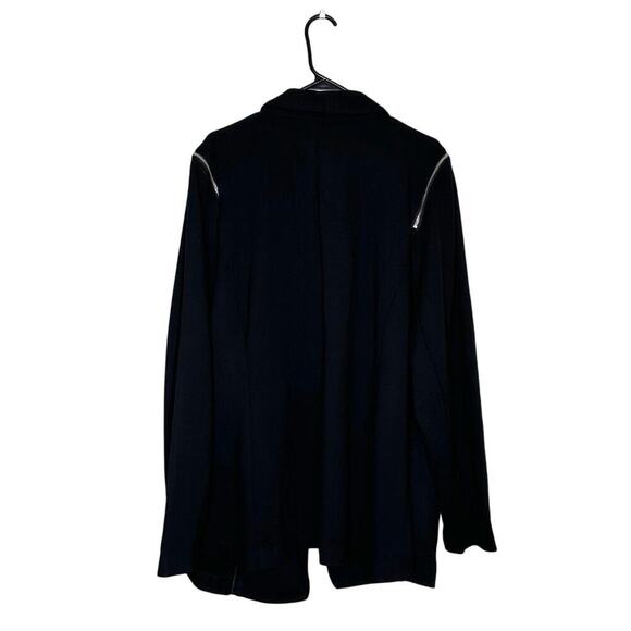 NEW Eloquii Zipper Blazer Jacket Women's Black Size 24 - Picture 2 of 4